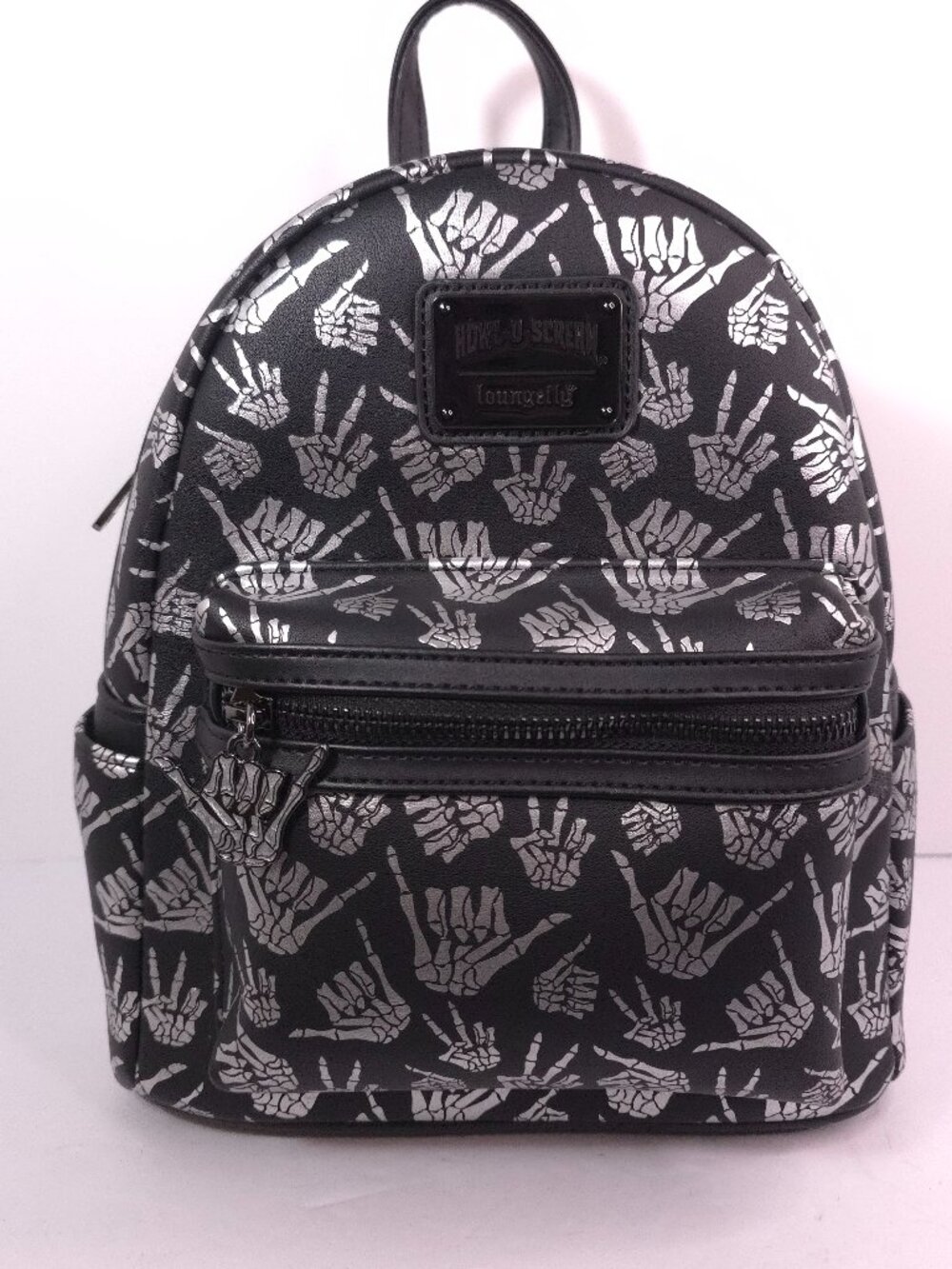 Loungefly SeaWorld Busch Gardens Howl-O-Scream Skeleton hands backpack